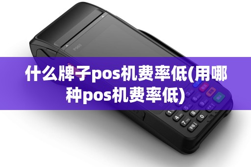 什么牌子pos机费率低(用哪种pos机费率低)