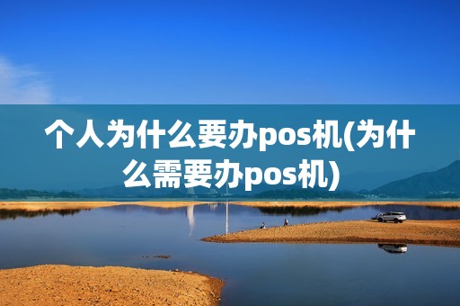 个人为什么要办pos机(为什么需要办pos机)