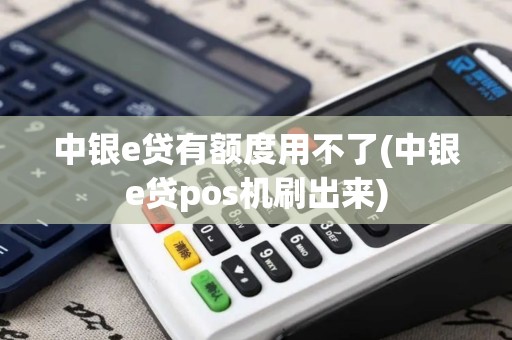 中银e贷有额度用不了(中银e贷pos机刷出来)