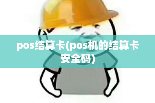 pos结算卡(pos机的结算卡安全码)