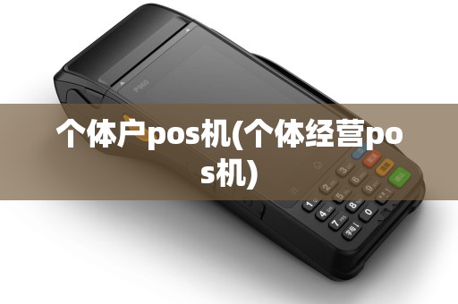 个体户pos机(个体经营pos机)
